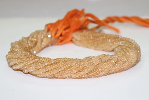 Cuentas Rondelle facetadas de citrino natural 3,5-4mm 13 pulgadas Color oscuro profundo para la fabricación de joyas - Product Image 4