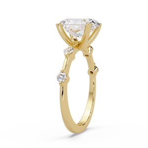 Trending 14K Pure <b>Gold</b> Oval Cut Lab Grown Diamond 2.00ct IGI Certified Engagement <b>Ring</b> <b>Set</b> Matching Diamond Bridal Wedding Band - Product Image 3