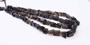 Perles de pierres précieuses en quartz fumé naturel AAA, forme de pépite facettée découpée au laser, 8-12 mm, perles de quartz fumé en vrac pour bijoux - Product Image 4