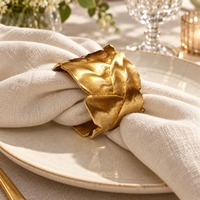 Anneaux de serviette décoratifs haut de gamme réutilisables – Supports élégants pour tables de Noël, Thanksgiving et autres occasions festives