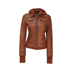 Chaqueta de Cuero para Mujer de Primera Calidad con Acabado de Cuero Suave, Diseño Cómodo, Ideal para Clima Frío y Uso a la Moda - Product Image 4