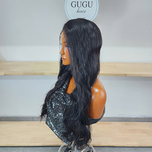 Pelucas de cabello humano Remy sin pegamento con encaje frontal, rizadas y afro, estilo Birmano, para cortar y adaptar, para mujeres negras. - Product Image 3