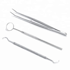 Manual Dental Hygiene Kit 5 Pcs Set Scaler <b>Tooth</b> <b>Scraper</b> Mirror Tweezers Toothpick Oral Cleaning Tools CE OEM By Grip Surgical - Product Image 4