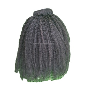 Double Trame Kinky Straight Texture Indonésienne Naturelle Vierge Remy Paquets de Cheveux Cuticules Alignés Extensions de Cheveux Humains de Qualité Supérieure - Product Image 2