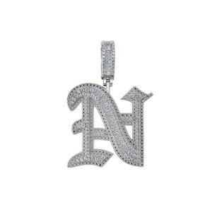 Pendentif personnalisé lettre AN en moissanite et diamants, collier hip-hop glacé, bijoux de luxe scintillants, cadeau - Product Image 3
