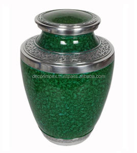 Top Trending Funeral Memorial Recuerdo Cenizas para adultos Acabado de nuez Diseño personalizado Cenizas para adultos Urnas de cremación de metal - Product Image 5