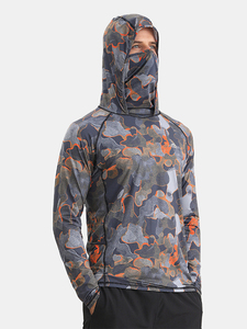 Unisex Solid Long Sleeve <b>Waterproof</b> Hoodie UPF 50 Polyester/Nylon <b>Fishing</b> Wear Pullover - Product Image 4