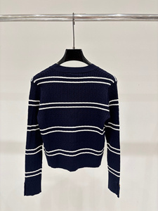 Cárdigan de Punto Acrílico Sólido Azul Marino para Hombre, Antipilling, Manga Larga, Corte Regular, Ropa de Invierno, Cierre de un Solo Botón - Product Image 3