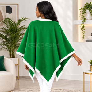 เสื้อคลุมอะคริลิคสีเขียวคอวี แบรนด์ Cosh International Sorority Sisterhood สำหรับใส่ลำลอง สีพื้น  พร้อมปักโลโก้ด้านหน้าแบบถัก - Product Image 5
