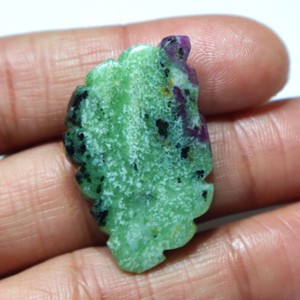 Cabujón de Zoisita Rubí Natural Tallado, Gema de Rubí Tallada a Mano, Piedra Suelta Lisa, Proveedor Mayorista para Joyería - Product Image 3