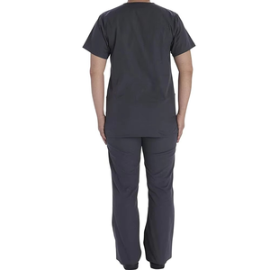 Uniforme Quirúrgico Personalizado de Poliéster de Secado Rápido Unisex, Uniforme Médico Transpirable con Cuello en V y Manga Corta para Hombre y Mujer - Product Image 2