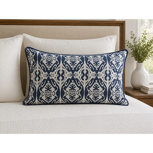 Luxury Botanical Printed Cotton Cushion <b>Cover</b> | Contemporary <b>Throw</b> Pillow <b>Cover</b> for <b>Sofa</b>, Bed & Home Styling - Product Image 5