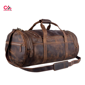Hot Selling Product High Quality Genuine Leather Duffle Bag OEM Customized Wholesale Leather Duffle Bags - Product Image 4
