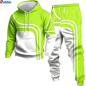 Chándal de invierno personalizado con logo, informal, de tejido grueso, con estampado 3D, creativo, artístico, de forro polar, unisex, transpirable, para exteriores, con capucha. - Product Image 3