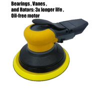 Lijadoras orbitales aleatorias de 5 mm, 12 000 RPM, lijadora neumática sin vacío, herramientas neumáticas para coche, lijadoras de aire OBS-107-N5 y OBS-107-N6, 2 lb