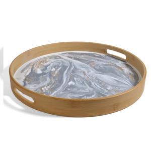 ถาดไม้พิมพ์ลายสติกเกอร์ทำมือสำหรับใช้ในบ้าน โรงแรม โต๊ะตกแต่ง และอุปกรณ์ครัว - Product Image 5