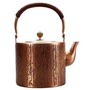 Bouilloire à thé en cuivre avec motif gravé, pot à café et eau, théière artisanale pour la cuisine, le restaurant, la maison et les options cadeaux - Product Image 1