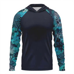 Hoodie de pêche personnalisé camouflage haute performance à manches longues, protection solaire, respirant, vêtement de sport athlétique pour la pêche en extérieur - Product Image 4