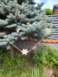 Guirnalda Decorativa de Estrellas de Madera con Cuerda para Árbol de Navidad, Repisa, Ventana y Decoración de Pared, de Exportación India, en Venta - Product Image 5