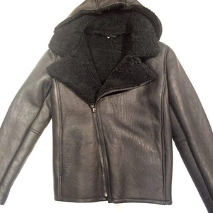Premium Genuine Leather Shearling Aviator <b>Jacket</b> Men Soft <b>Sheepskin</b> Fur Winter Coat Warm Elegant Durable Outerwear Fit - Product Image 6