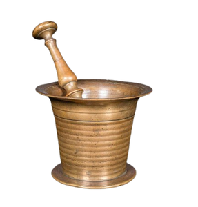 Antique Style Brass Metal Hand <b>Grind</b> Mortar and Pestle Salt Crusher Pestle Multi-purpose Usage - Product Image 6