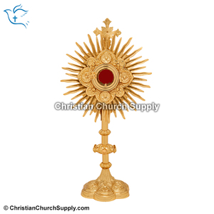 Monstranza Italiana de Latón |   Ostensorio Eucarístico con Acabado Dorado – Export Corporation - Product Image 3