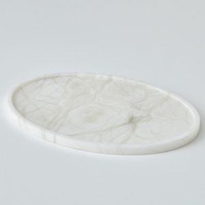 Bandeja de alabastro ideal para decoración de mesas rústicas, para servir bocadillos, frutas, bebidas o adornos en mesas de comedor. - Product Image 2