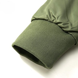 Blouson bomber vert olive pour homme, décontracté, coupe-vent, col montant, fermeture éclair, en polyester, pour l'automne - Product Image 5