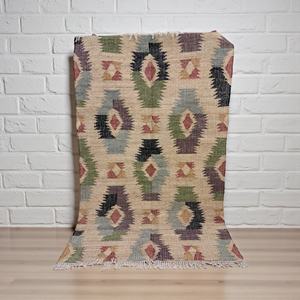 Tapis artisanal en jute naturelle, moderne et abstrait, écologique, antibactérien, adapté aux animaux domestiques, pour le salon et la décoration intérieure - Product Image 1