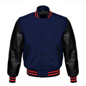 Blouson universitaire tendance personnalisé, col montant, logo avant, 100 % laine premium, imperméable, design hiver pour un style streetwear élégant, unisexe - Product Image 5