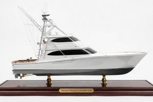 Yacht convertible américain Viking 92 fait sur mesure et artisanal, modèle de bateau peint de 30 pouces - Product Image 3
