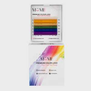 Extensiones de Pestañas de Lujo en Color Arcoíris – Curvatura C, CC, D, DD de 0.1 mm – 6 Hilos |   MOMI Lash Profesional - Product Image 2