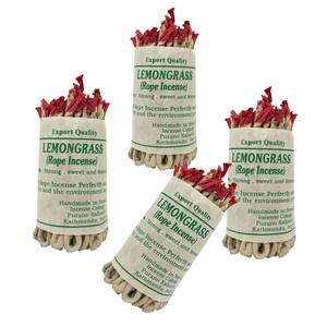 Handmade In Nepal Export Quality Tibetan Lemongrass <b>Rope</b> Incense Set of 4 Natural Sweet Lemony Fragrance Lokta Paper Incense - Product Image 1