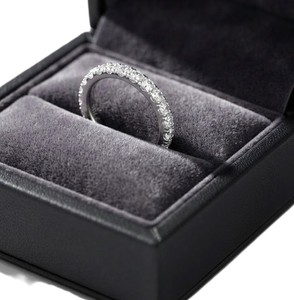 DEF Color VS VVS Clarity Round Lab Grown Diamond Half Eternity <b>Stacking</b> <b>Ring</b> Wedding Band 10K 14K 18K Solid Gold Bridal Jewelry - Product Image 5