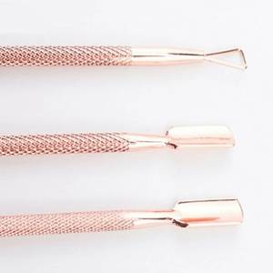 Pousse-ongles chirurgical Morje à double extrémité réutilisable en acier inoxydable pour manucure avec poignée texturée et conception à double tête - Product Image 2