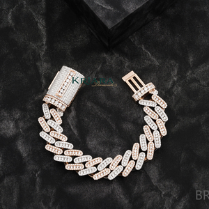 Bracelet chaîne pour homme en or blanc plaqué, moissanite S925, taille brillante, micro-incrustation, luxe, pour tous les jours, fiançailles, anniversaire, fête - Product Image 5