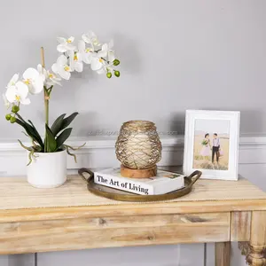 Portavelas de Metal de Lujo de Diseño, Decoración Navideña Hecha a Mano con Impresión Tipográfica Artística para una Decoración de Alta Gama - Product Image 3