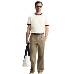 Camisetas lisas de cuello redondo de alta calidad para hombre, a la moda de algodón 100% colección de verano, estilos informales y formales personalizables - Product Image 6