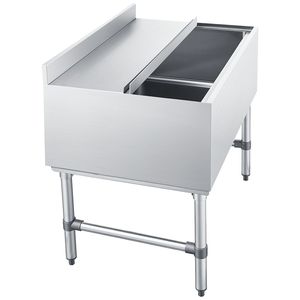 Contenitore per Ghiaccio in Acciaio Inox per Cucine Commerciali, Capacità Massima 134,7 Qt, Isolamento a Lunga Durata 24 Ore, 36 X 24 X 33 Pollici - Product Image 1