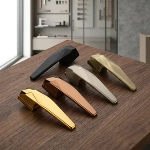 Modern Door <b>Handles</b> Contemporary Design Black Bronze Gold Rose Gold Matte Finish Easy Installation For Home Office Interior Door - Product Image 2