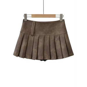Jupe en cuir taille plus pour femme, style mini, très demandée, qualité supérieure, cuir respirant, prix attractif - Product Image 5