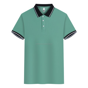 Camiseta Polo Personalizada de Fábrica para Hombre, de Alta Calidad con Patrón Geométrico Bordado, Técnica Oscura, Talla Grande para Hombre - Product Image 5