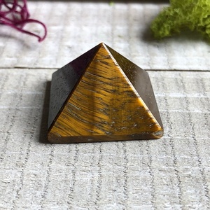 Pirámide de cristal natural de ojo de tigre de alta calidad, piedra pulida, pirámide de punto al por mayor para curación y meditación energética - Product Image 5