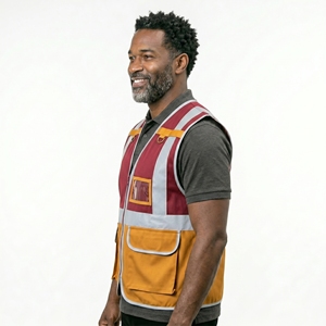 Road Safety Vest Windproof Construction <b>Work</b> Motorcycle High Visibility Reflective Breathable <b>Waterproof</b> Polyester Quick Dry - Product Image 4