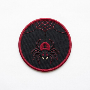 Parche Termoadhesivo Bordado de Murciélago Vampiro con Daga, Gótico, con Goteo de Sangre y Espada, Insignia Redonda, Venta al por Mayor, Logotipo Personalizado para Ropa y Bolsos - Product Image 5
