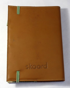 Diario de Lona Recargable Marrón Tabaco Genuino de 100 Páginas con Papel Impreso con Líneas Hechas a Mano, Una Vez Llenado con Tinta de Colores - Product Image 6