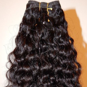 Cheveux humains indiens vierges doublement étirés, bouclés, afro bouclés, boucles printanières, boucles profondes naturelles, pour tissage, double trame machine - Product Image 1