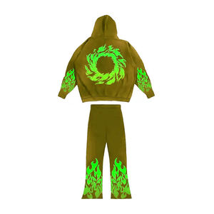 Heavyweight Custom Logo Sweat Suits Cotton Hoodie Tracksuits Thick Fabric French Terry Hoodies and <b>Sweatpants</b> <b>Set</b> for Men - Product Image 6