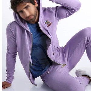 Ensemble de survêtement en molleton de coton de qualité supérieure pour homme, avec logo personnalisé disponible, OEM, imprimé délavé à l'acide, brodé - Product Image 2