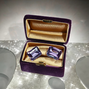 พลอยอะมีทิสต์ธรรมชาติจากบราซิล รูปทรงแปดเหลี่ยม แบบเม็ดเดี่ยว - Product Image 1